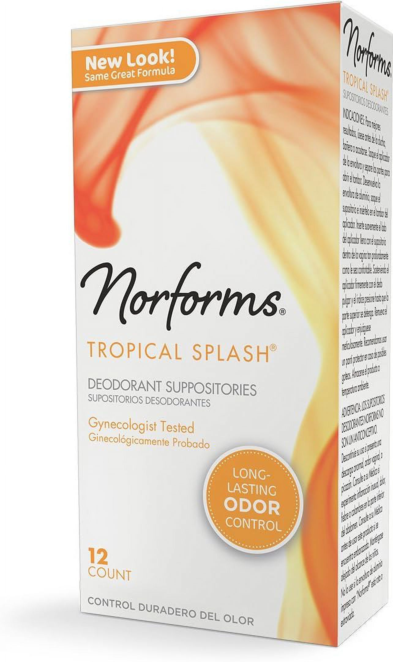 Norforms Feminine Deodorant Suppositories Long Lasting Odor Control
