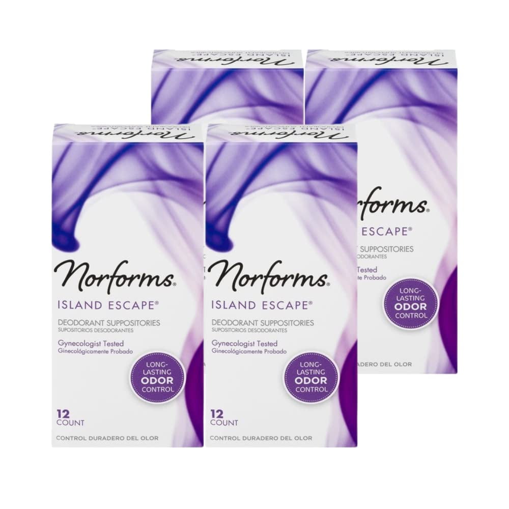Norforms Suppositories Island Escape, 12 CT (Pack 4)