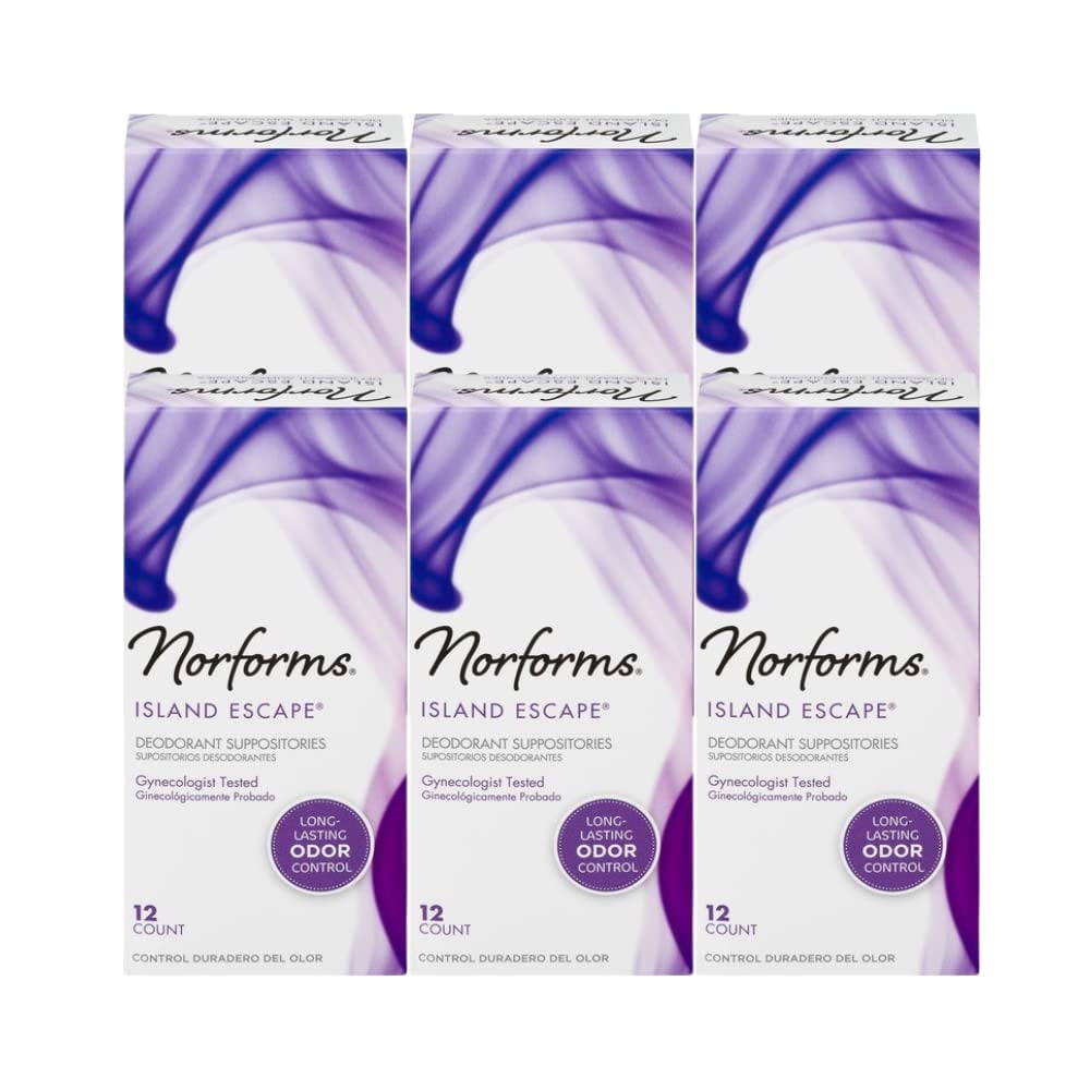 Norforms Feminine Suppositories, Island Escape Scent, Odor Control, 12 ...
