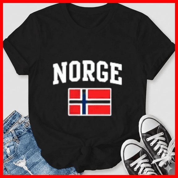 Norge Flag Norway Norwegian Family Heritage Men Women Kids Unisex T-Shirt, up to size 5XL
