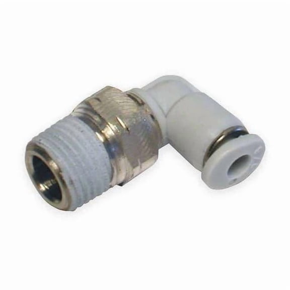 Swivel Elbow, 1/4 in Tube Size, Polybutylene, White, 10 PK M02470605