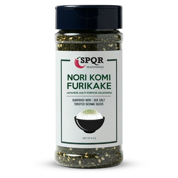 Nori Komi Furikake Multi-Purpose Rice Seasoning XL 8 oz. Jar Sugar Free by SPQR Seasonings