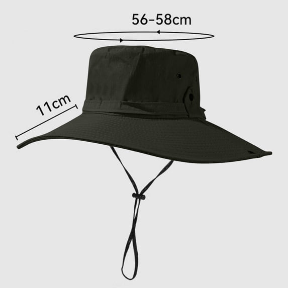 Noric Men's Wide Brim UV Protection Safari Hats Outdoor Hiking Fishing Breathable Summer Sun Bucket Hat