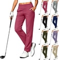 thumbnail image 1 of Noric Women High Waist Straight Golf Pants Stretch Lightweight with Pockets for Golf Training Yoga Commute Trousers, 1 of 9