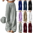 thumbnail image 1 of Noric Women Straight Leg Sweatpants Drawstring Elastic High Waist Soft Loose Fit Casual Pants with Pockets, 1 of 9