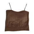 thumbnail image 1 of Noric Women's Built-in Bra Tank Top Square Neck Sleeveless Ribbed Spaghetti Strap Cami Slimming Everyday Basic Casual Outfits, 1 of 6