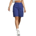thumbnail image 1 of Noric Women's Cargo Shorts Multi Pocket Button Straight Leg Bermuda Shorts for Summer Outdoor Hiking Camping, 1 of 7