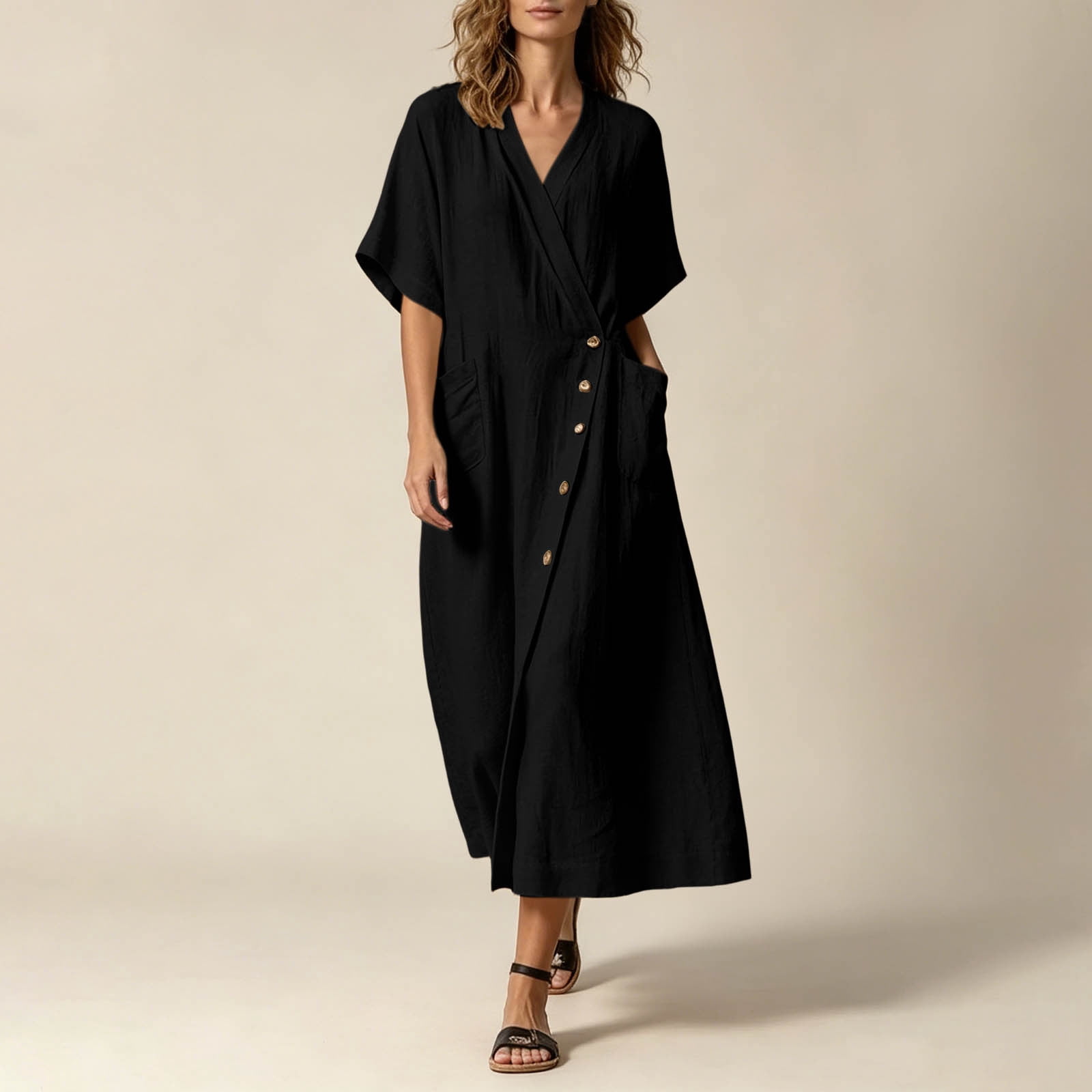 womens summer cotton dress French Romantic Maxi ivyessentialslaunch South Cotton Buy Cotton Size:16.5 36-37 The special loose Dress