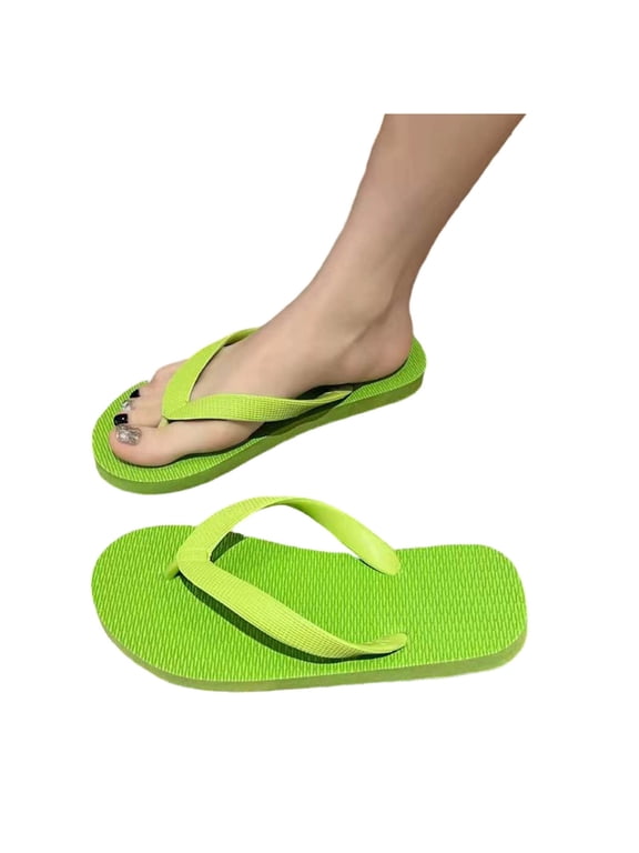 Women's Flip Flop Sandals Thong Toe Post Slip On Flat Slippers Summer Beach Pool Indoor Outdoor Casual Comfort Non-Slip Shoes