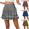 thumbnail image 1 of Noric Women's High Waisted Gingham Mini Skirt Buttery Soft A-Line Plus Size Casual Zipper Vintage Plaid Skirt with Zipper Fashion 2026, 1 of 6