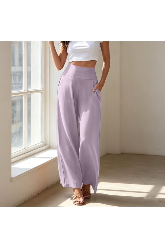 Women's High Waisted Yoga Pants with Pockets Workout Comfortable Stretchy Long Pants for Gym Running