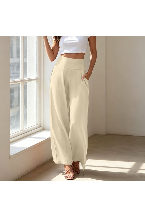 Women's High Waisted Yoga Pants with Pockets Workout Comfortable Stretchy Long Pants for Gym Running