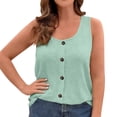 thumbnail image 1 of Noric Women's Plus Size Waffle Knit Tank Top Button Front Loose Fit Sleeveless Shirt Casual Summer Top Relaxed Basic Tee 2026, 1 of 8
