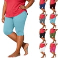 thumbnail image 1 of Noric Women's Plus Size Workout Shorts Tummy Control Compression Scallop Hem Athletic Yoga Shorts for Summer, 1 of 6