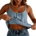 thumbnail image 1 of Noric Women's Ruched Front Spaghetti Strap Crop Tank Top Casual Summer Tank for Beach Daily Layering Cami Tank​, 1 of 7