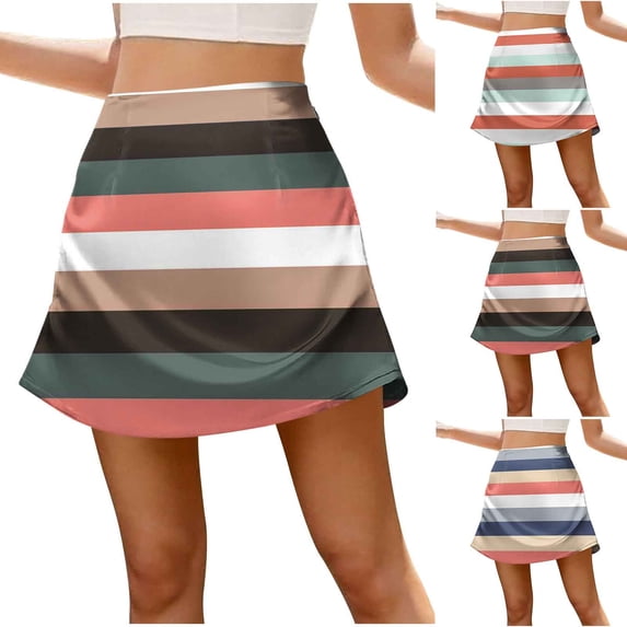 Noric Women's Spring Summer Mini Skirt Floral Print A-Line Slim Fit High Waisted Casual Zipper Fashion 2026