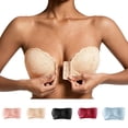 thumbnail image 1 of Noric Women's Strapless Lace Front Closure Push Up Bra Multi Hook Front Support Bustier Comfort, 1 of 6
