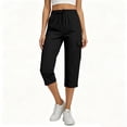 thumbnail image 1 of Noric Women's Summer Casual Cargo Capri Pants High Waisted with Pockets Lightweight Ladies Baggy Cargo Pants for Hiking, 1 of 8