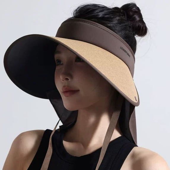 Noric Women's Sun Hat UPF 50+ Wide Brim Visor Adjustable Chin Strap Summer Beach Hats for Vacation Fishing Outgoing