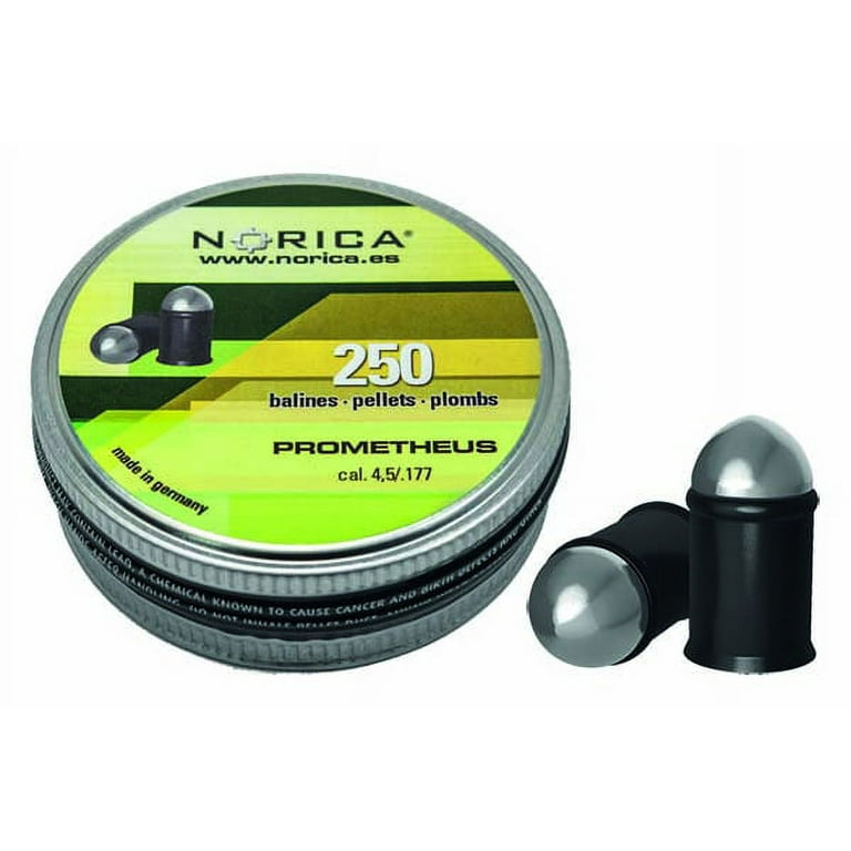 Norica Prometheus Domed Pellet 250 Count .177 Cal, Perfect For All BB Gun  Style AirGuns 