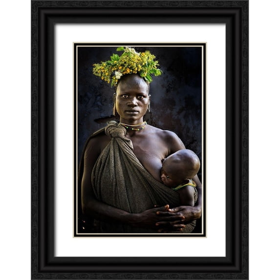 Noriega, Juanra 13x18 Black Ornate Wood Framed with Double Matting Museum Art Print Titled - Surma V
