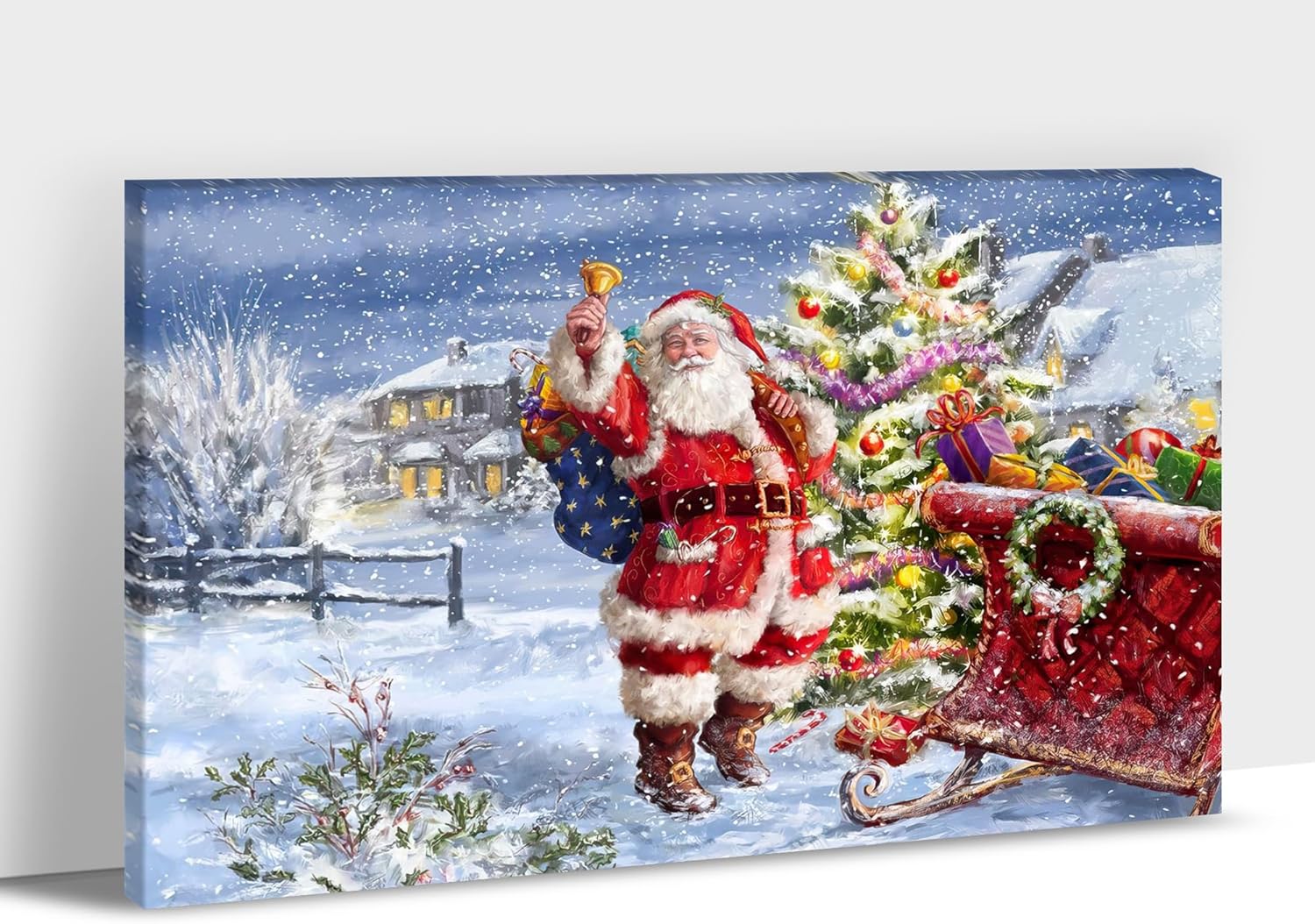 Norina Christmas Canvas Wall Art Christmas Pictures for Wall, Vintage