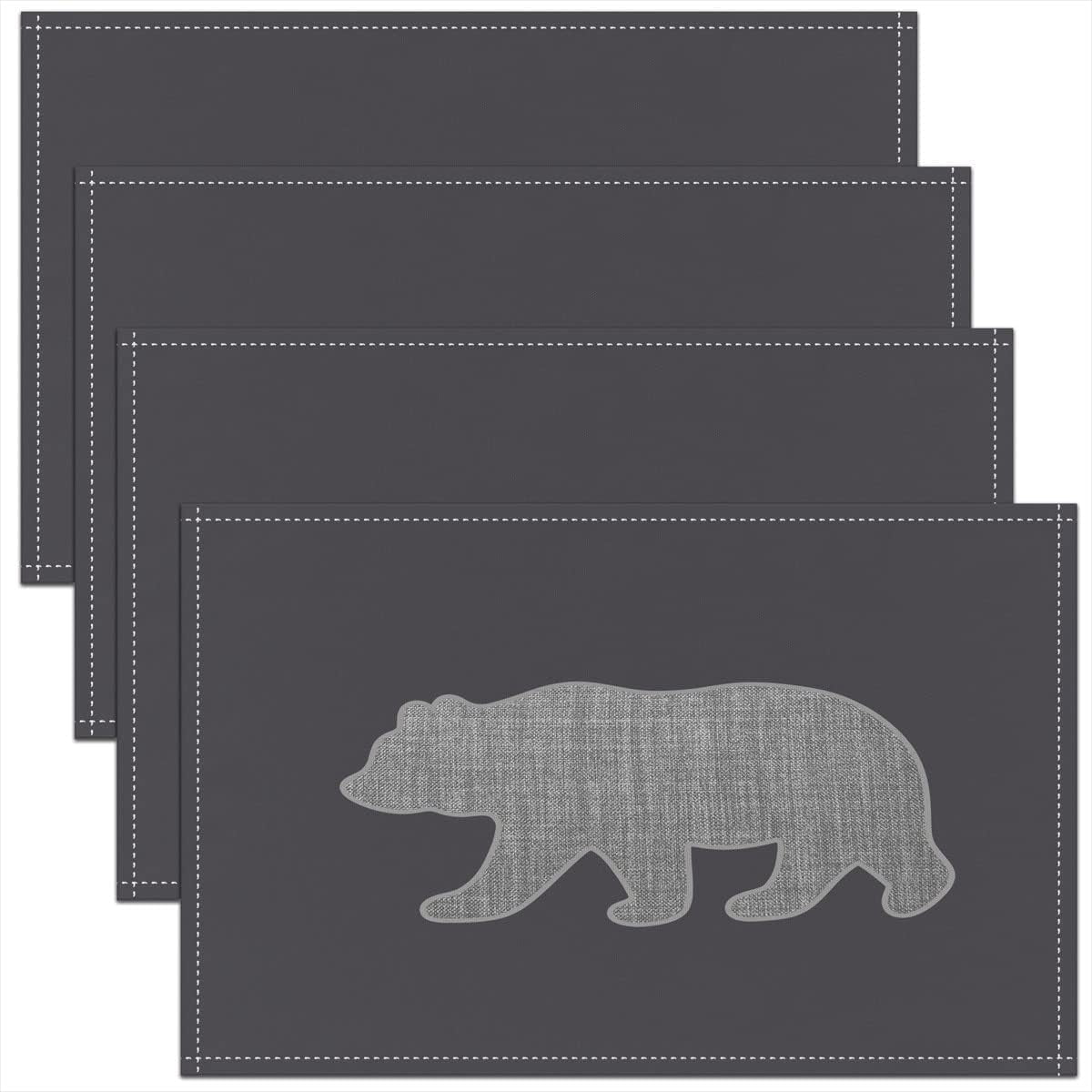 Norina Deer Placemats 12x18, Retro Rustic Western Jungle Wildlife Table