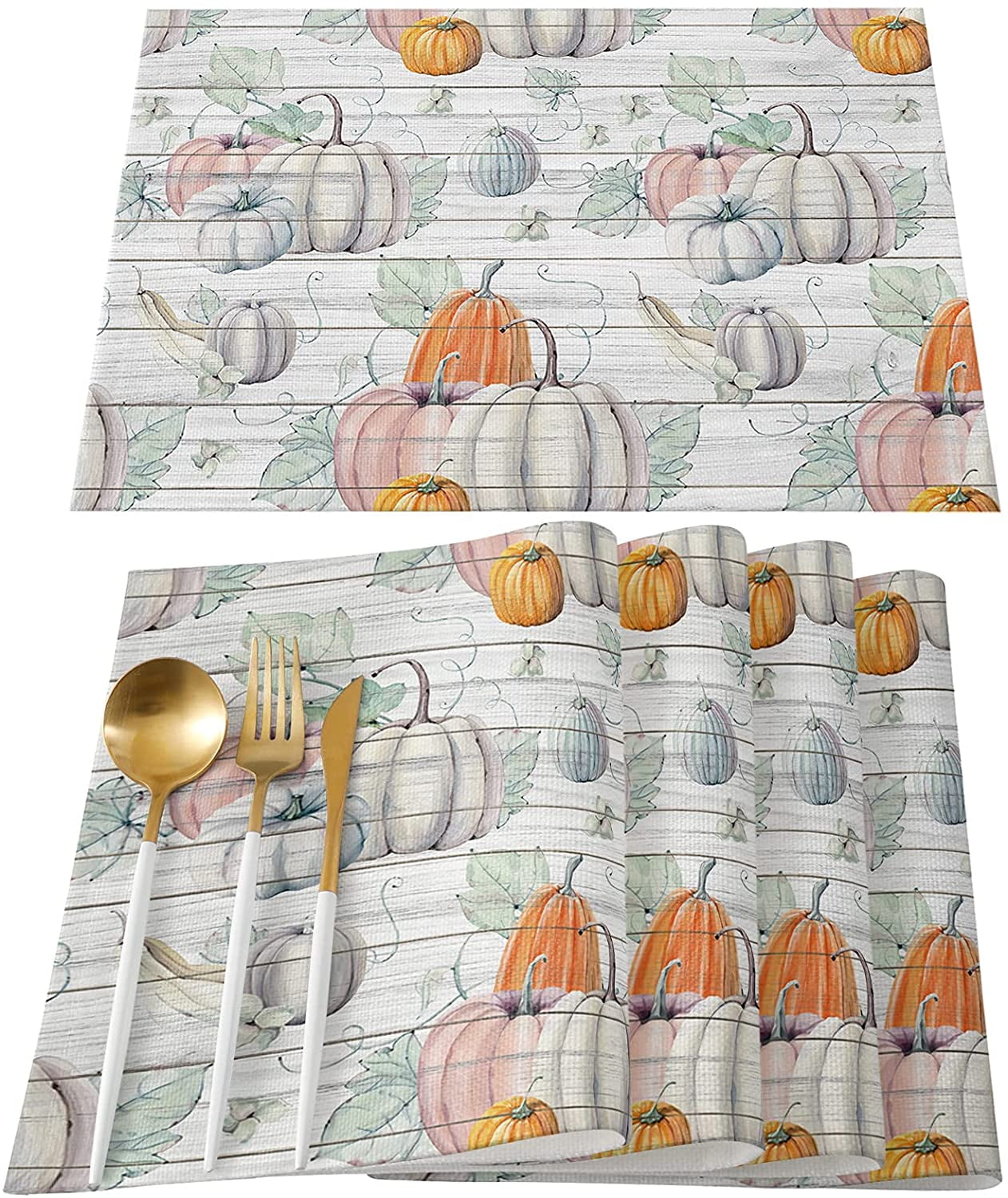 Norina Kitchen Chef with Gourmet Placemats Set of 4, Red Plaid Funny