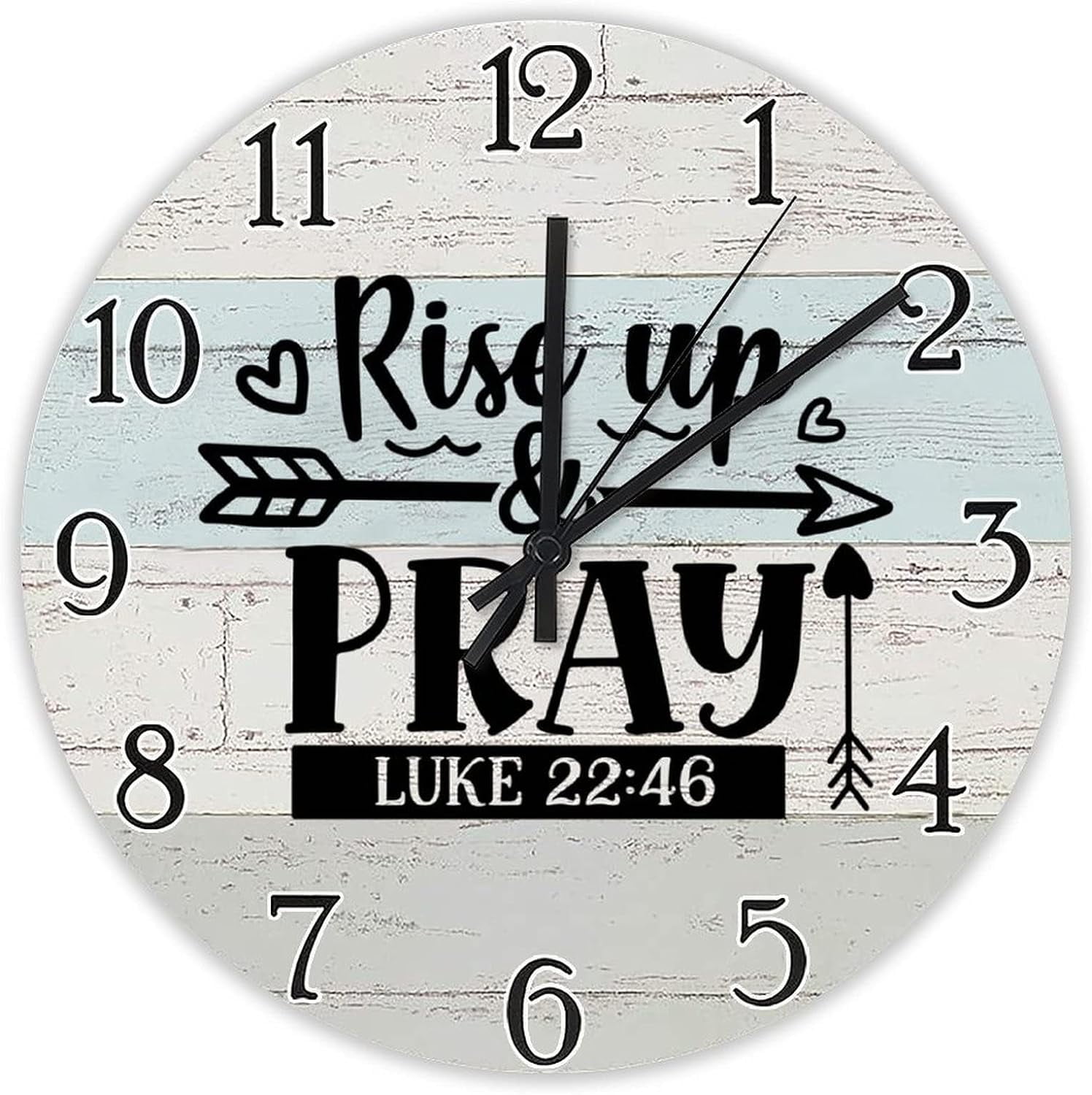 Norina Miracfe Worker Clock Bible Verse Wall Clock Religious Quote Art