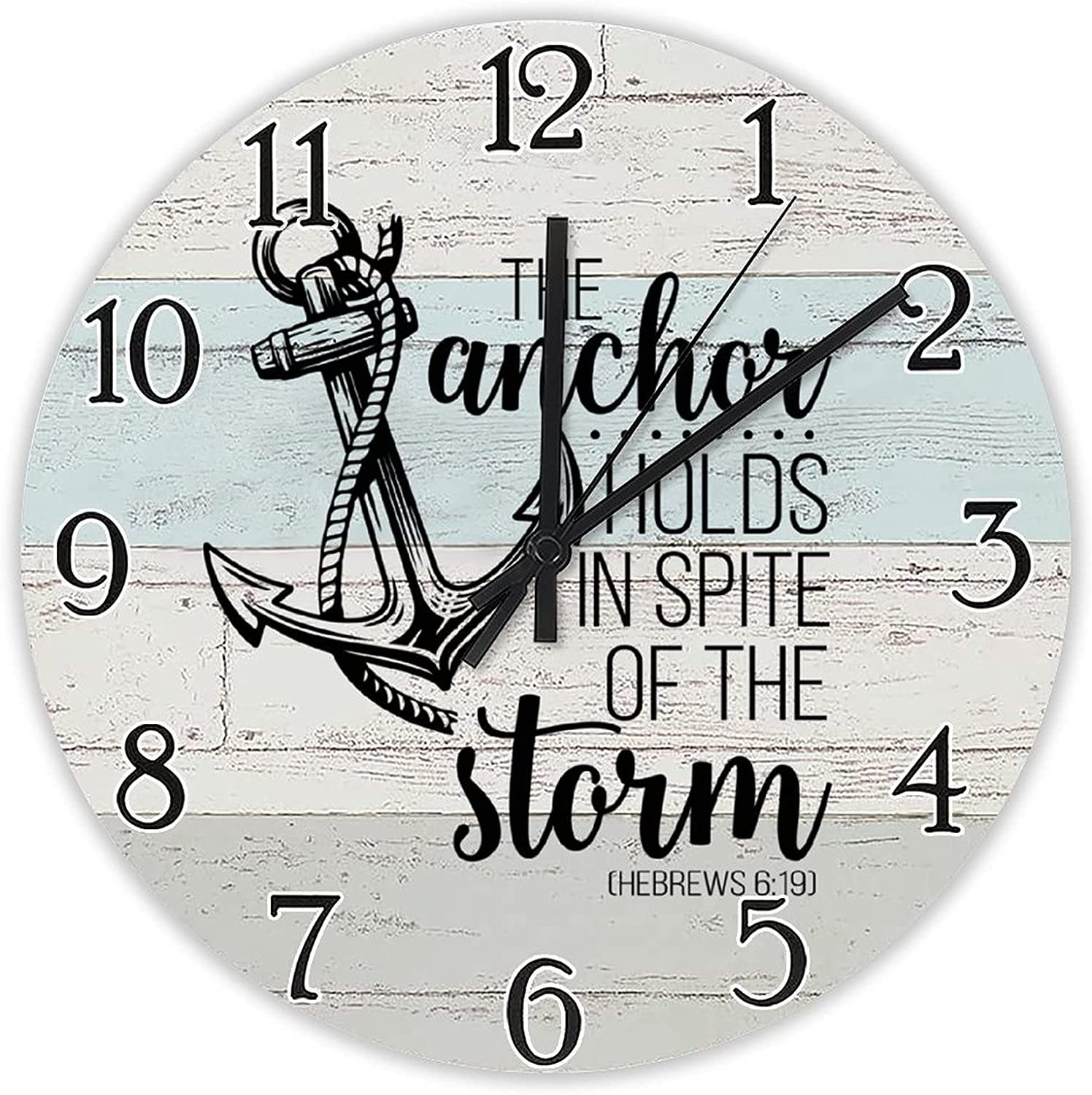 Norina Miracfe Worker Clock Bible Verse Wall Clock Religious Quote Art