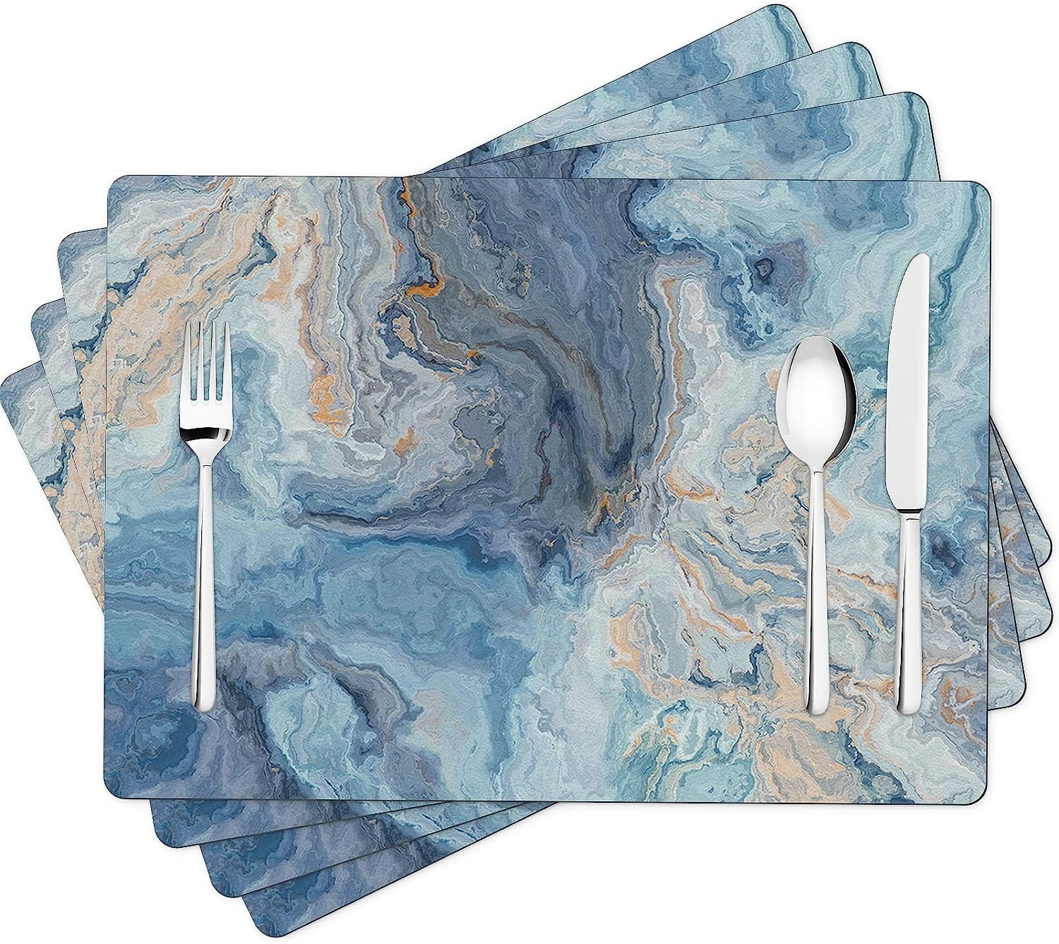 Norina Placemats Dining Table Mat Set, Indoor Placemats Set of 4, Non
