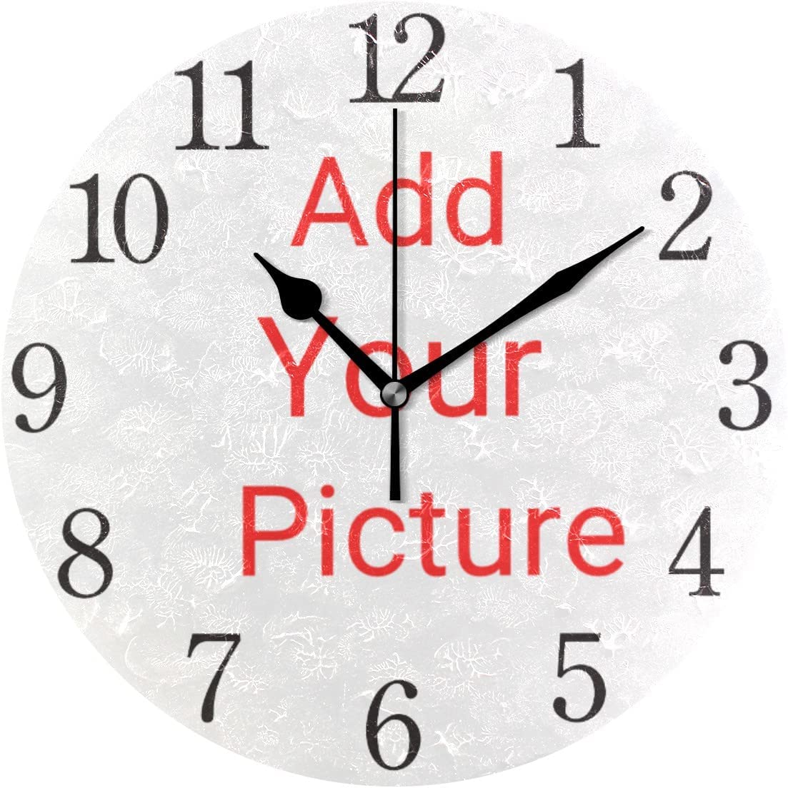 Norina Wall Clock Silent 9.5 Inch Battery Operated Non TicNorinang Butterfly and Daisy Pattern