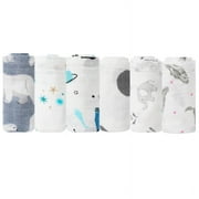 Norinori Muslin Squares Baby Muslin Cloths- 6 Pack Baby Cloth 60x60cm 100% Pure Cotton Super Soft Breathable Newborn Essentials Perfect Shower Gifts