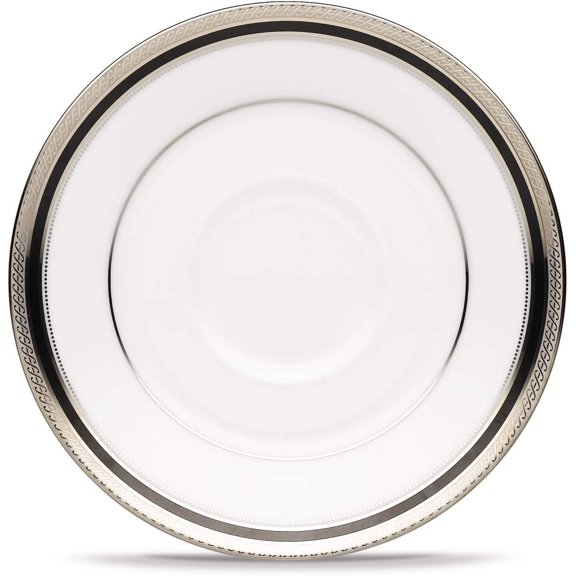 Noritake Austin Platinum Saucer, Black/White, 6