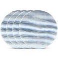 thumbnail image 1 of Noritake Blue Hammock Set of 4 Coupe Stripe Salad Plates, 1 of 7