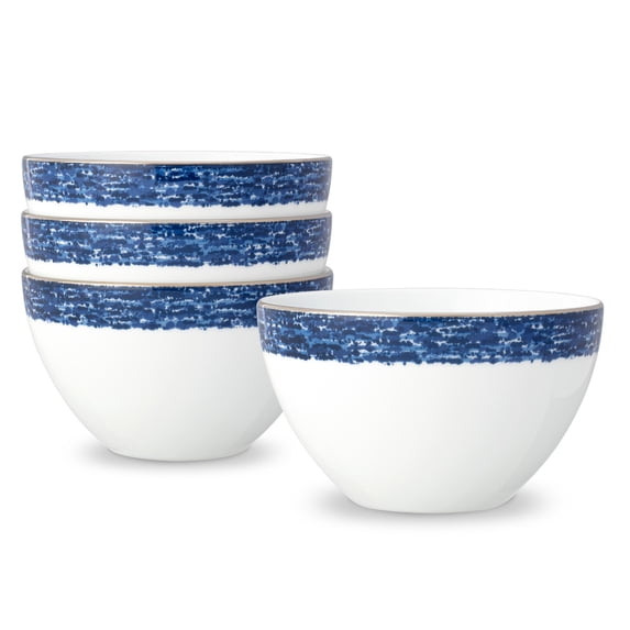 Noritake Blue Rill Set of 4 Cereal Bowls