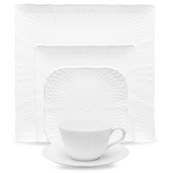 Noritake Cher Blanc 5-Piece Square Place Setting