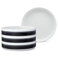 thumbnail image 1 of Noritake ColorStax Stripe Black Set of 4 Stax Deep Plates, 1 of 7