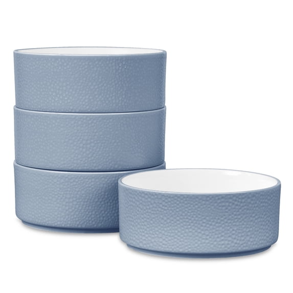 Noritake ColorTex Stone Aqua Set of 4 Stax Cereal Bowls