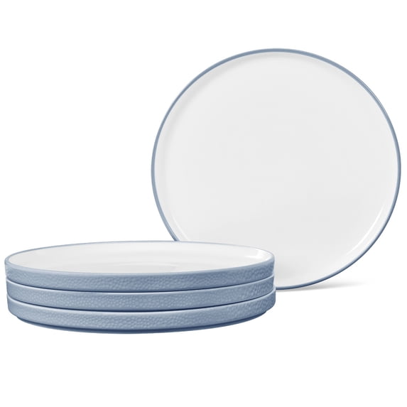 Noritake ColorTex Stone Aqua Set of 4 Stax Dinner Plates