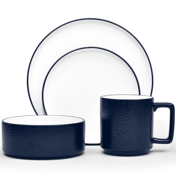 Noritake ColorTex Stone Navy 4-Piece Place Setting