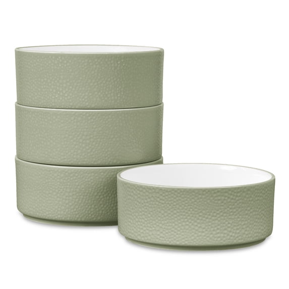 Noritake ColorTex Stone Sage Set of 4 Stax Cereal Bowls