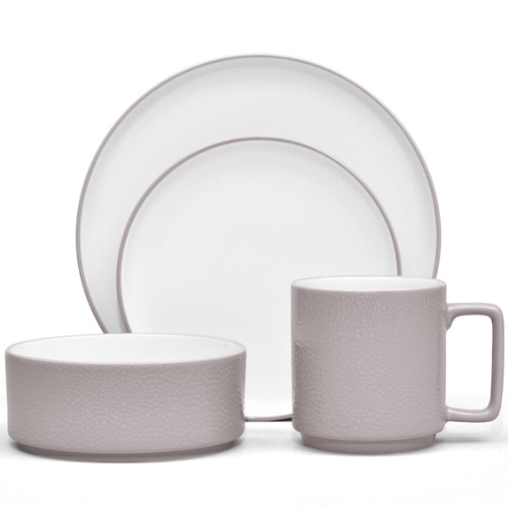 Noritake ColorTex Stone Taupe 4-Piece Place Setting