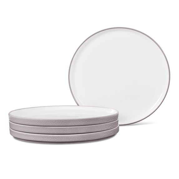 Noritake ColorTex Stone Taupe Set of 4 Stax Salad Plates