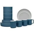thumbnail image 1 of Noritake ColorTrio Blue 16-Piece Stax Dinnerware Set, 1 of 3