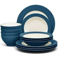 thumbnail image 1 of Noritake Colorwave Blue 12-Piece Rim Dinnerware Set, Service for 4, 1 of 7