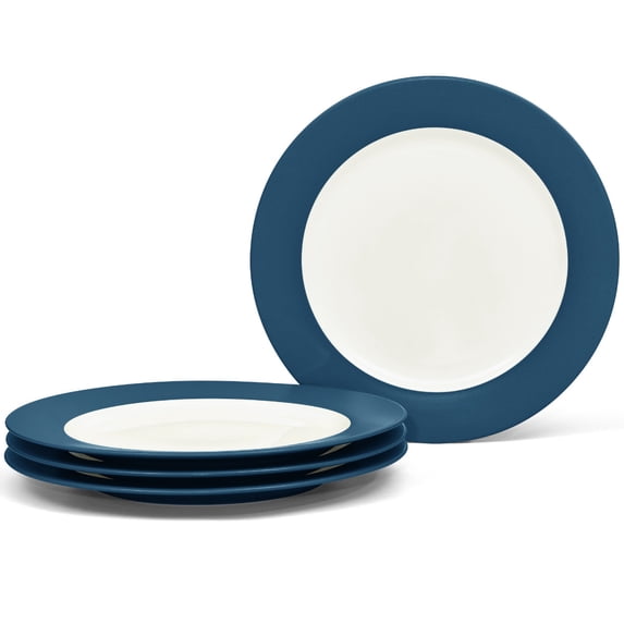 Noritake Colorwave Blue Set of 4 Rim Dinner Plates