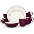 thumbnail image 1 of Noritake Colorwave Burgundy 16-Piece Coupe Dinnerware Set, Service for 4, 1 of 7