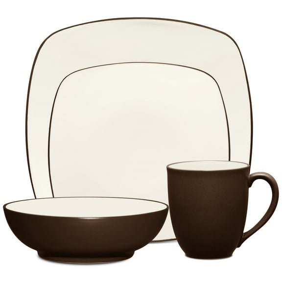 Noritake Colorwave Chocolate 4-Piece Square Place Setting