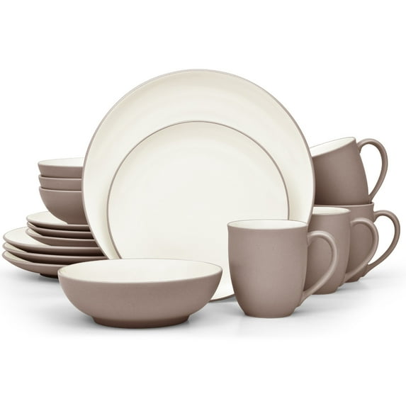 Noritake Colorwave Clay 16-Piece Coupe Dinnerware Set, Service for 4